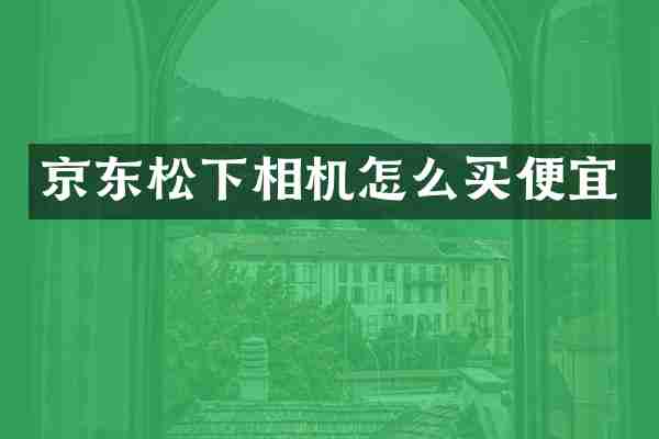 京东松下相机怎么买便宜