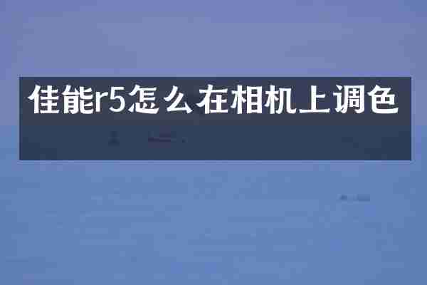 佳能r5怎么在相机上调色彩