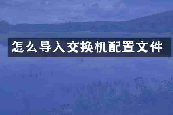 怎么导入交换机配置文件