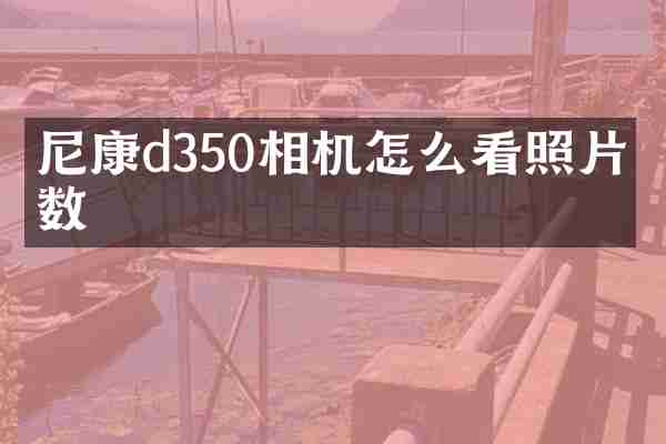 尼康d350相机怎么看照片参数