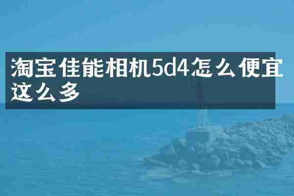 淘宝佳能相机5d4怎么便宜这么多