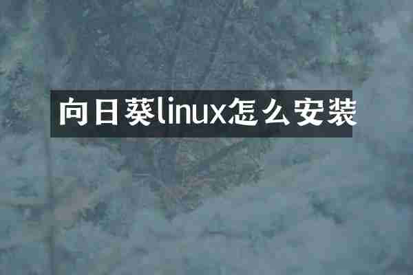 向日葵linux怎么安装