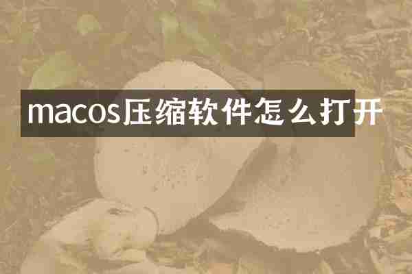 macos压缩软件怎么打开