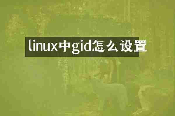 linux中gid怎么设置