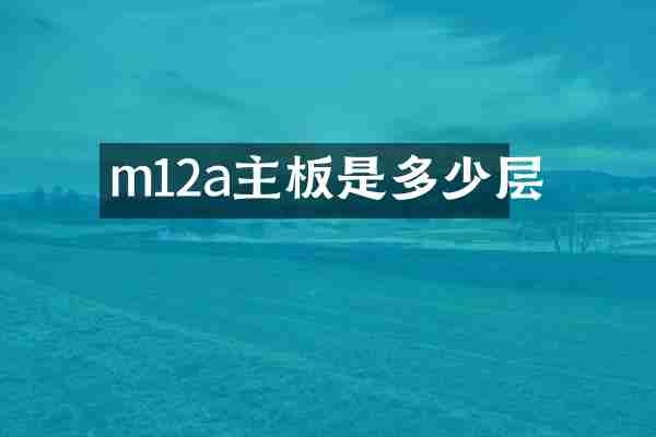 m12a主板是多少层