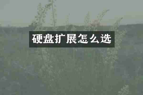 硬盘扩展怎么选