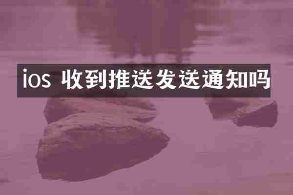 ios 收到推送发送通知吗