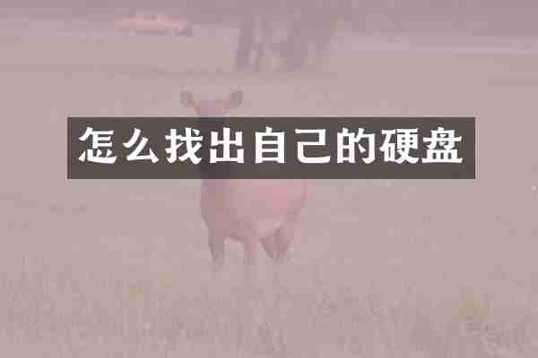 怎么找出自己的硬盘
