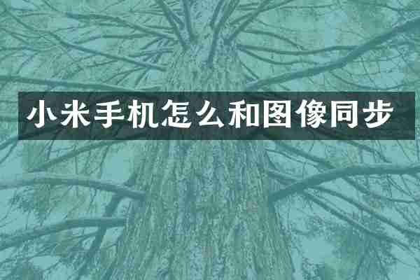 小米手机怎么和图像同步