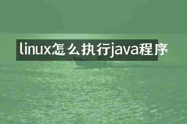 linux怎么执行java程序