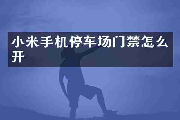 小米手机停车场门禁怎么开