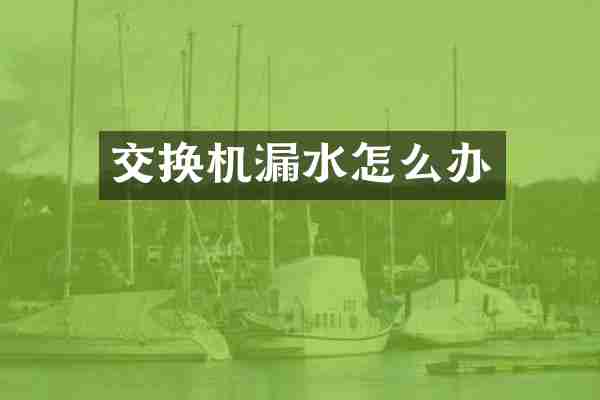 交换机漏水怎么办