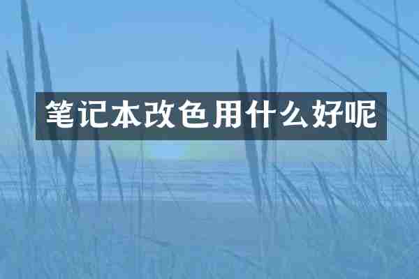 笔记本改色用什么好呢