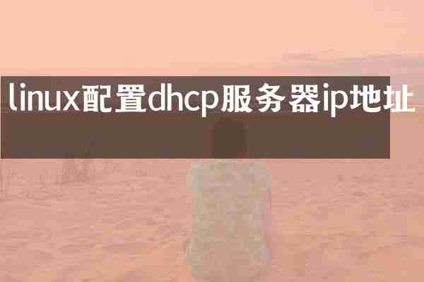 linux配置dhcp服务器ip地址吗