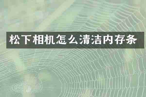 相机怎么清洁内存条