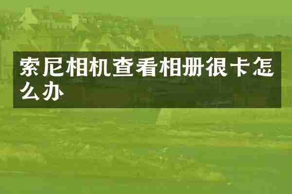 索尼相机查看相册很卡怎么办