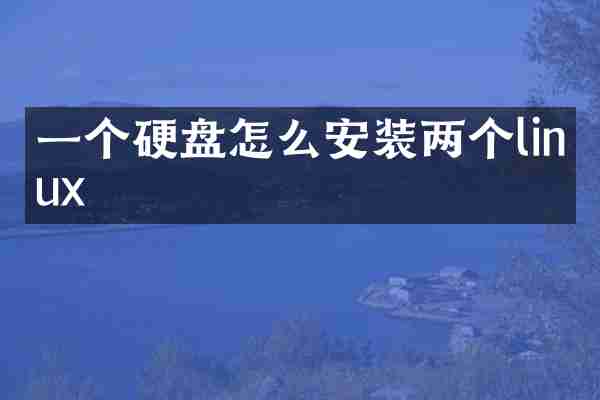 一个硬盘怎么安装两个linux