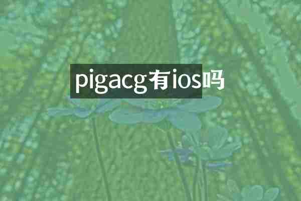 pigacg有ios吗