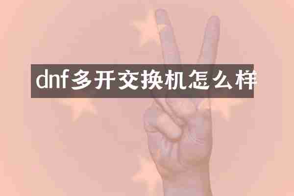 dnf多开交换机怎么样
