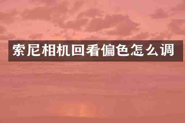 相机回看偏色怎么调