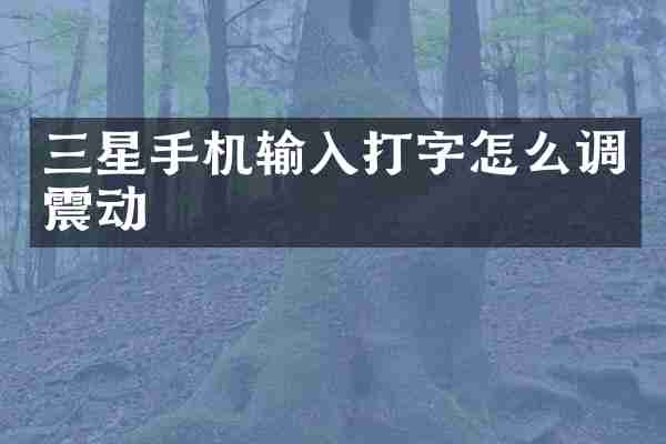 三星手机输入打字怎么调震动