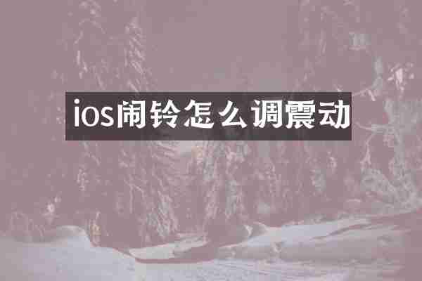 ios闹铃怎么调震动