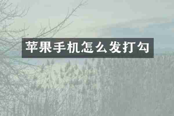 苹果手机怎么发打勾