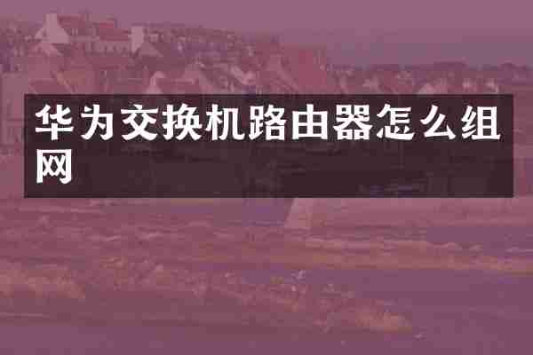 华为交换机路由器怎么组网