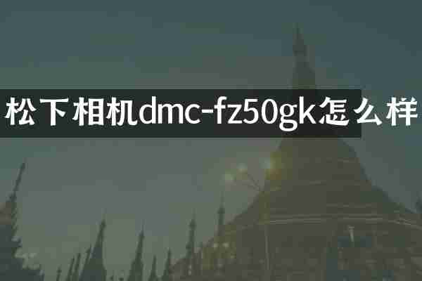 松下相机dmc-fz50gk怎么样