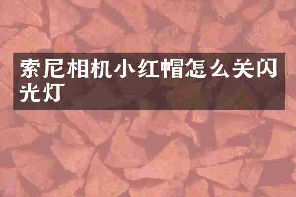 相机小红帽怎么关闪光灯