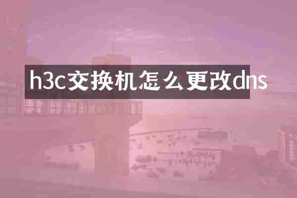 h3c交换机怎么更改dns