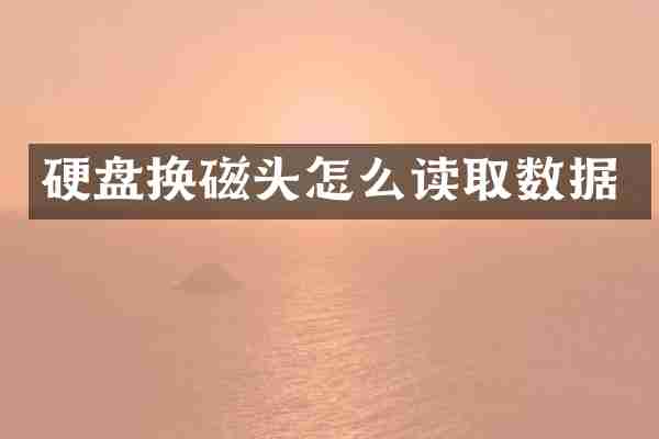 硬盘换磁头怎么读取数据