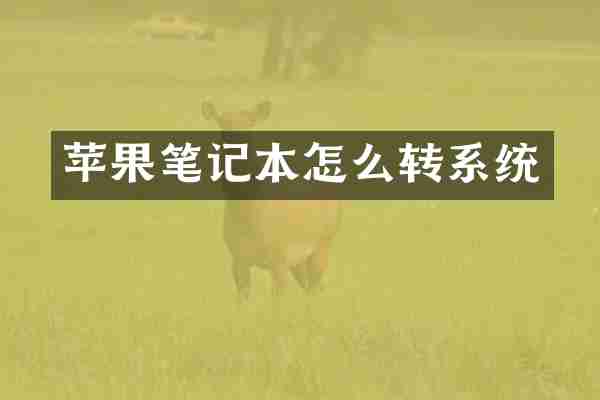 苹果笔记本怎么转系统