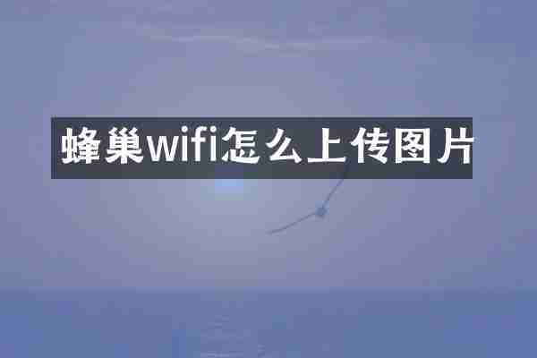 蜂巢wifi怎么上传图片