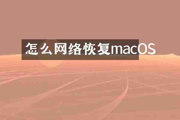 怎么网络恢复macOS