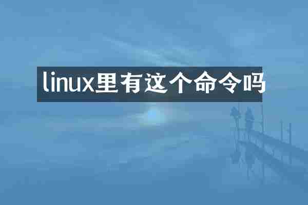 linux里有这个命令吗