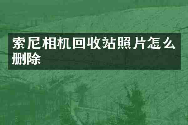 相机回收站照片怎么删除