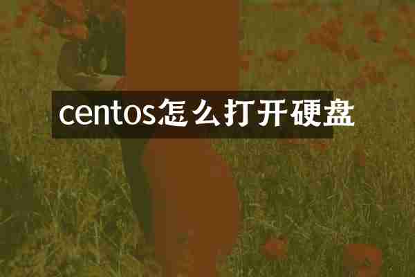 centos怎么打开硬盘