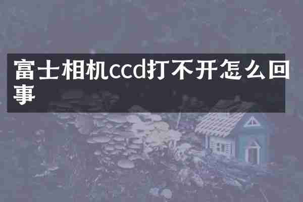 富士相机ccd打不开怎么回事