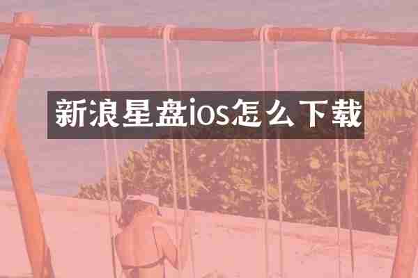 新浪星盘ios怎么下载