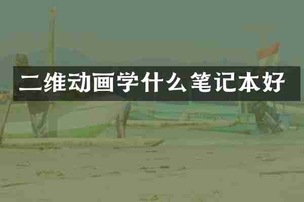 二维动画学什么笔记本好