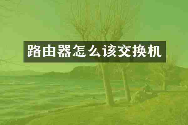 路由器怎么该交换机