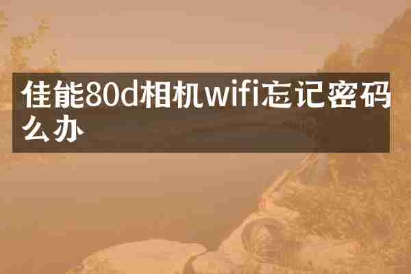 佳能80d相机wifi忘记密码怎么办