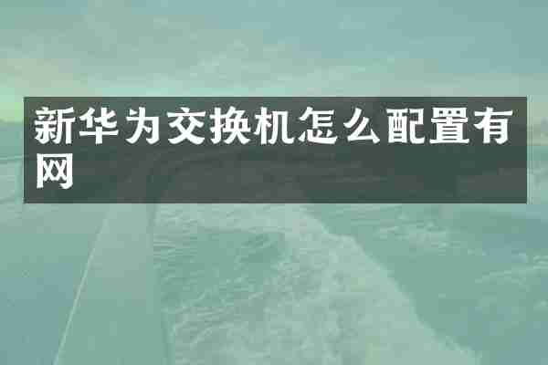 新华为交换机怎么配置有网