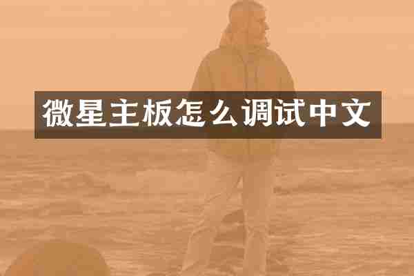 微星主板怎么调试中文