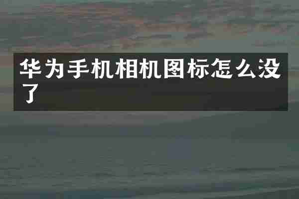 华为手机相机图标怎么没了