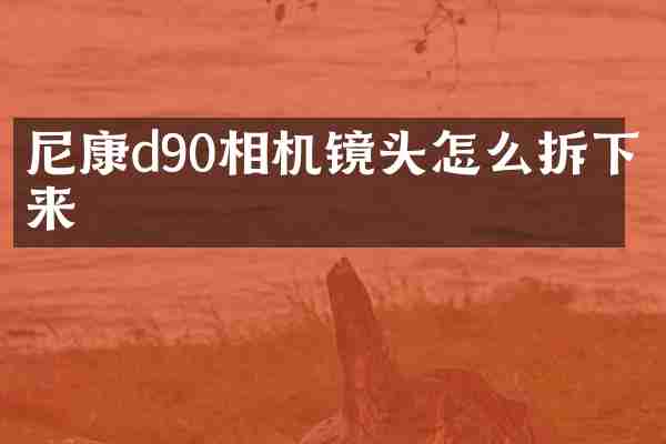尼康d90相机镜头怎么拆下来