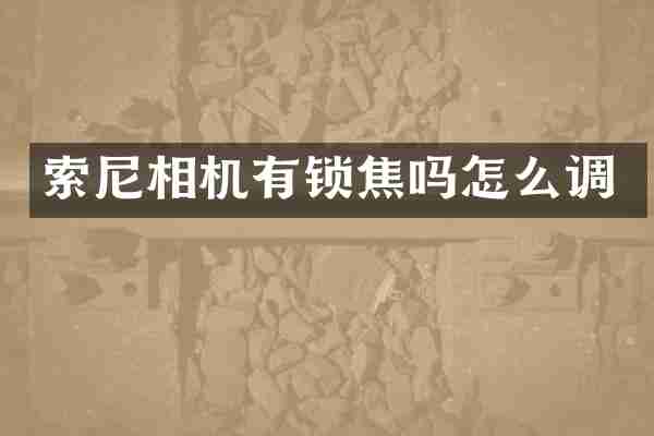 相机有锁焦吗怎么调
