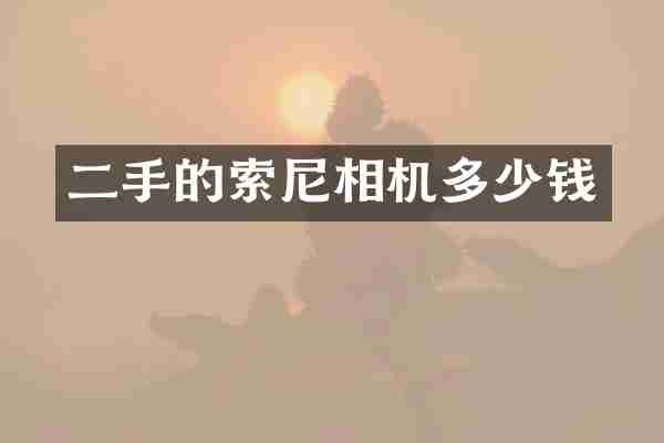 二手的相机多少钱