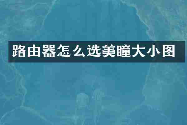 路由器怎么选美瞳大小图